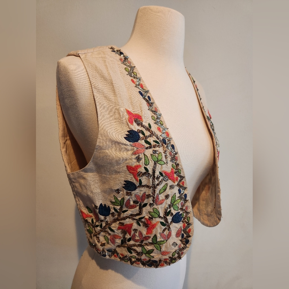 Sandro Cropped Embellished Vest, French Size 2